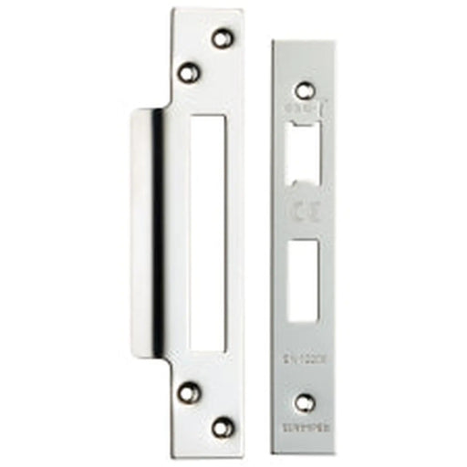 Forend Strike & Fixings - Bas/Ess/Lss - Square - Bright Stainless Steel