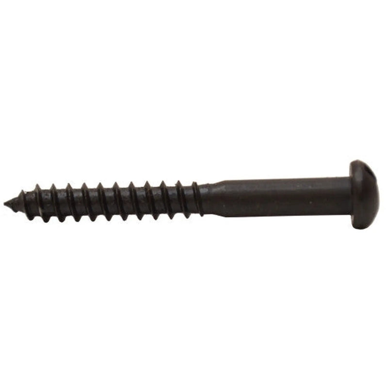 1 1/2" x 8 Pozi Round Head Woodscrew - Black Japanned - (200)