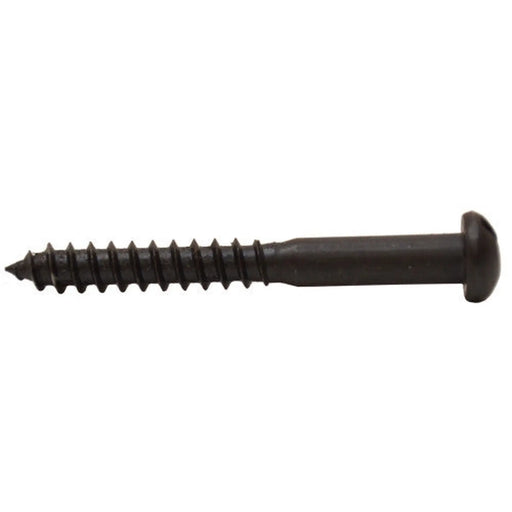 1 1/2" x 8 Pozi Round Head Woodscrew - Black Japanned - (200)