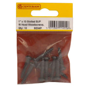 1" x 10 Pozi Black Round Head Woodscrews (Pack of 10) - Pack of 5