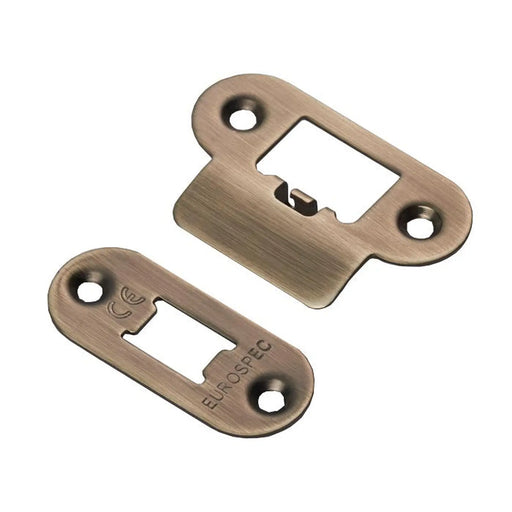 Forend Strike & Fixings - Tls - Radius - Antique Brass