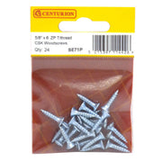 5/8" x 6 ZP Cross Recessed Hardened Twin Thread Woodscrews with - Pack of 5