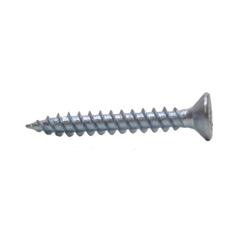 1 1/4" x 8 ZP Cross Recessed Hardened Twin Thread Woodscrews with Countersunk Head  (200)