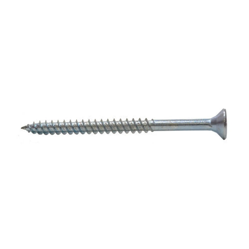 3" x 12 ZP Cross Recessed Hardened Twin Thread Woodscrews with Countersunk Head  (100)