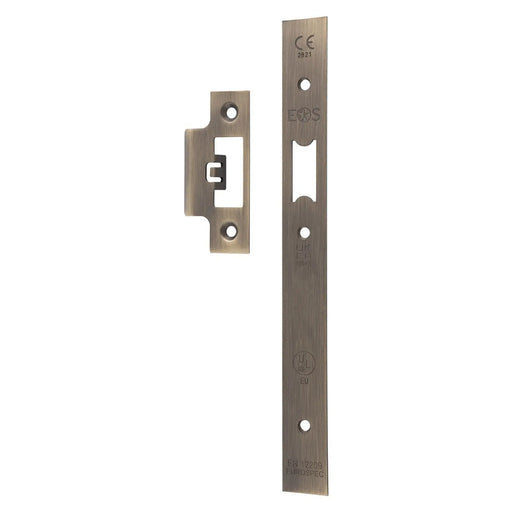 Forend Strike & Fixings - Dls0060L - Square - Antique Brass