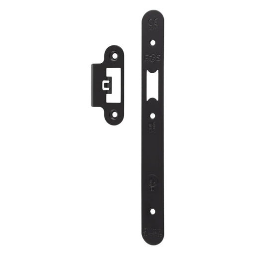 Forend Strike & Fixings - Dls0060L - Radius - Matt Black