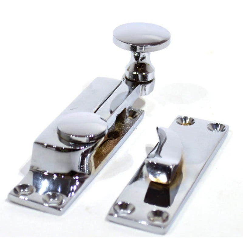 Solid Brass Quadrant Sash Fastener, Polished Brass, 60mm - Pack of 10