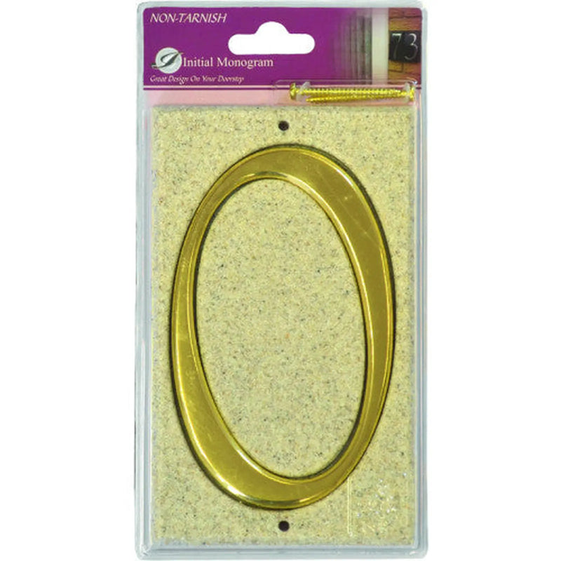 Stone Masonry Effect Numbered Plaque 0 - Pack of 2