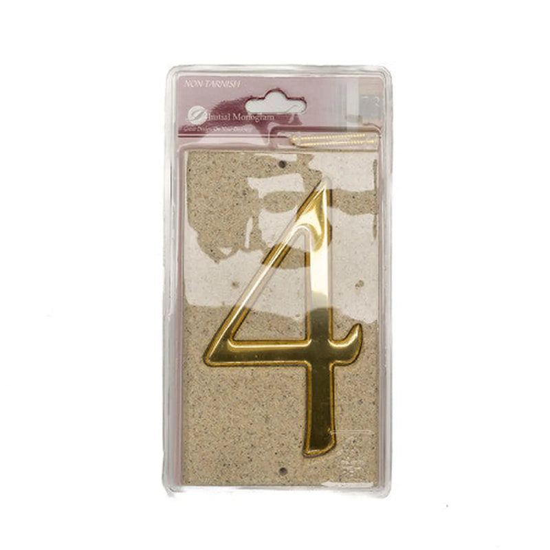 Stone Masonry Effect Numbered Plaque 4 - Pack of 2