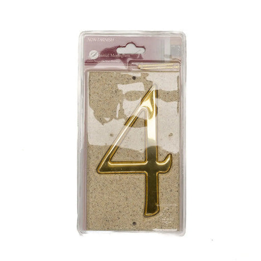 Stone Masonry Effect Numbered Plaque 4 - Pack of 2