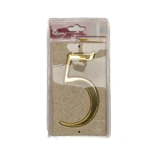Stone Masonry Effect Numbered Plaque 5 - Pack of 2
