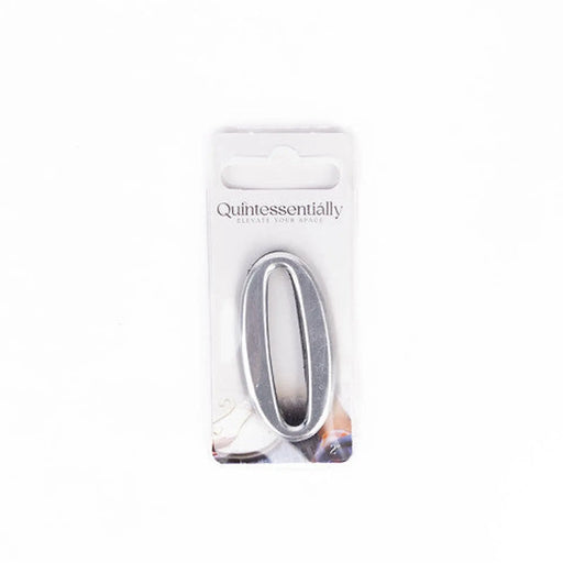 2" Silver Effect Numeral 0 - Pack of 5