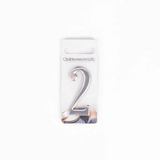 2" Silver Effect Numeral 2 - Pack of 5