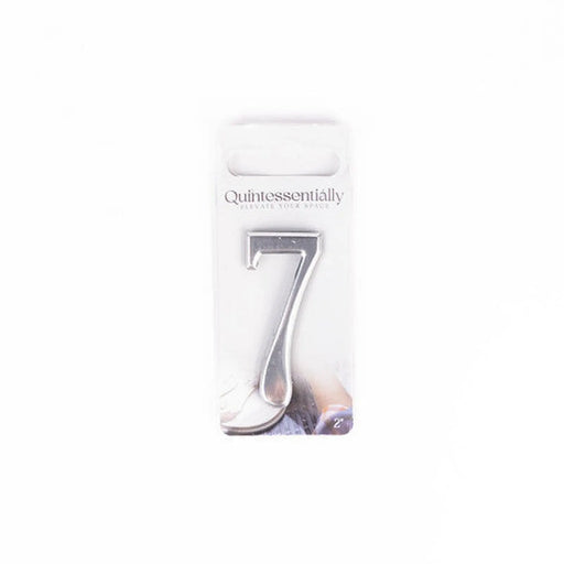 2" Silver Effect Numeral 7 - Pack of 5