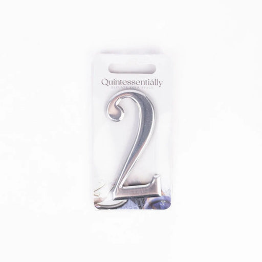 3" Silver Effect Numeral 2 - Pack of 5