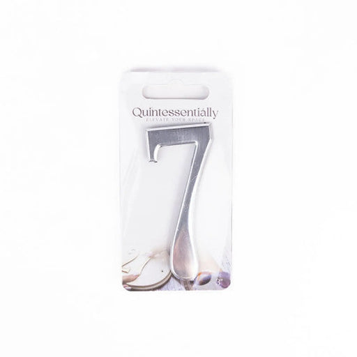 3" Silver Effect Numeral 7 - Pack of 5