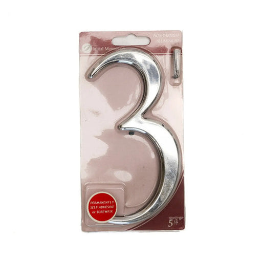 5 1/2" Silver Effect Numeral 3 - Min Order 2