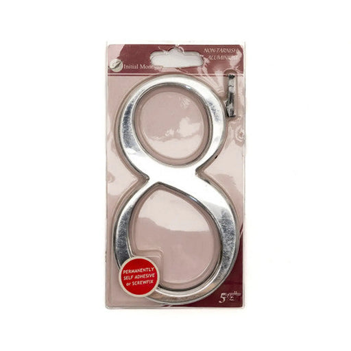 5 1/2" Silver Effect Numeral 8 - Min Order 2