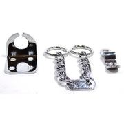 Steel Narrow Door Chain, Chromed - Pack of 10