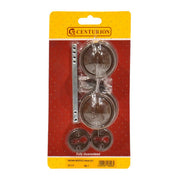 Plastic Rim Mortice Knob Set, Brown, 45mm Dia. - Pack of 5