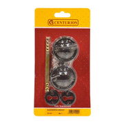 Plastic Rim Mortice Knob Set, Black, 45mm Dia. - Pack of 5
