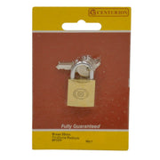 Brass  'Tri-Circle' Padlocks, 25mm - Pack of 5