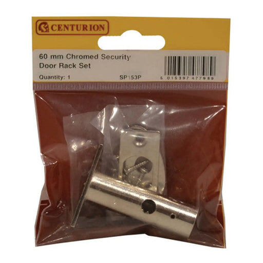 Security Rack Bolts, Door Bolt, Chromed, 60mm - Pack of 5