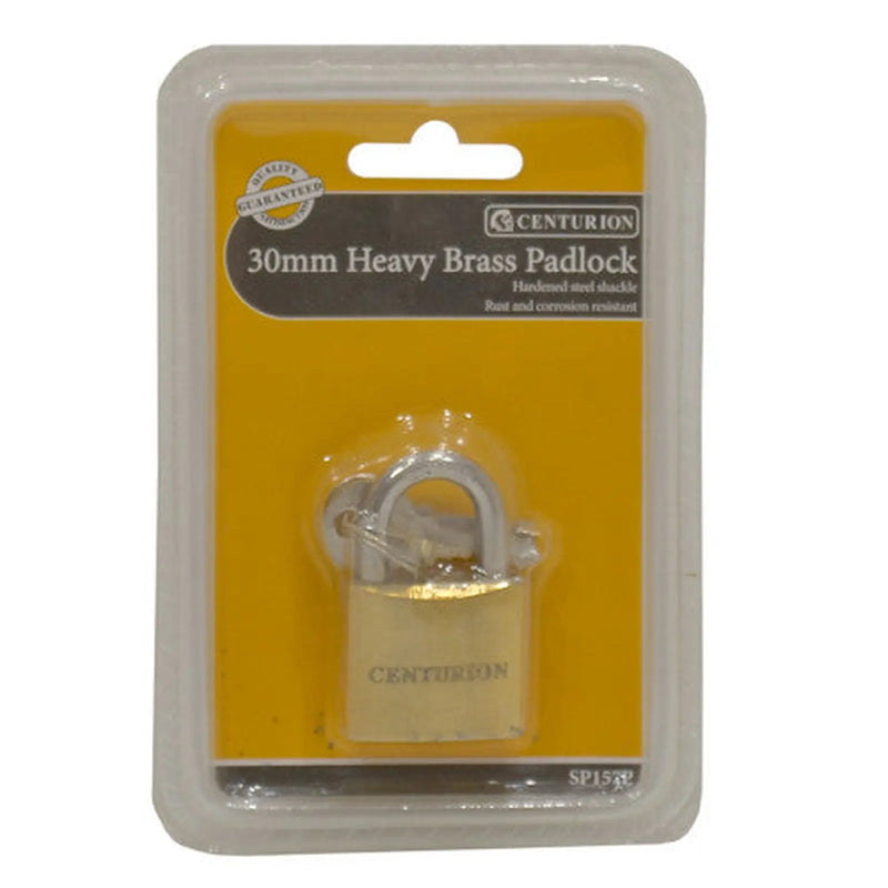 Heavy Duty Brass Padlock, 30mm - Pack of 12