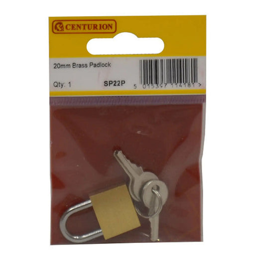 Brass Padlocks, 20mm - Pack of 5