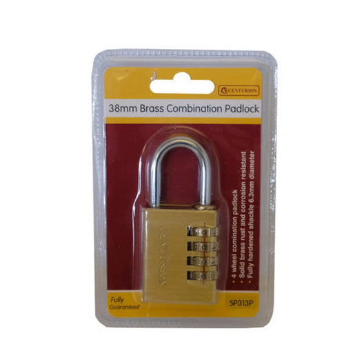 Combination Padlocks, 4 Wheel, 38mm - Pack of 6