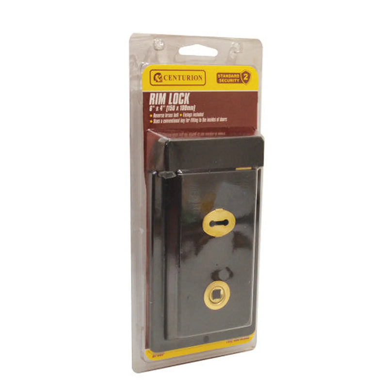 Rim Locks, Black, 155mm x 105mm - Pack of 5