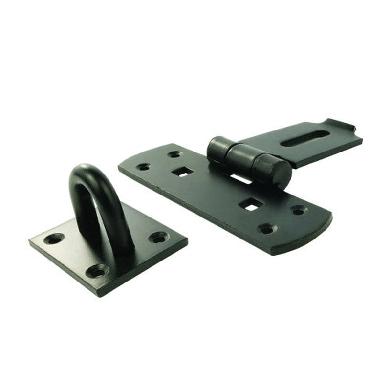 Heavy Vertical Hasp, Black, 150mm - Pack of 5
