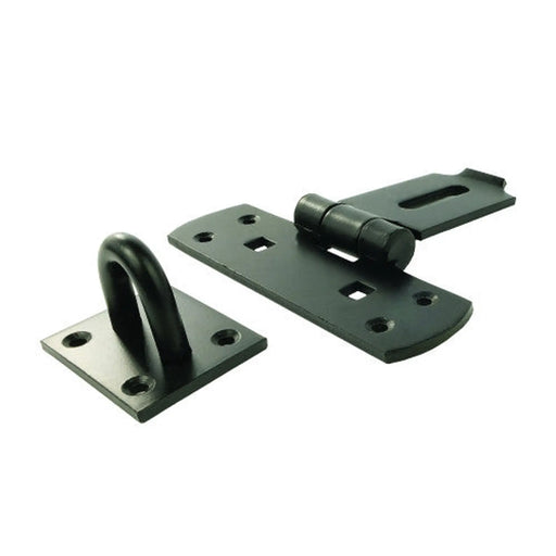 Heavy Vertical Hasp, Black, 150mm - Pack of 5