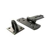 Heavy Vertical Hasp, Black, 150mm - Pack of 3