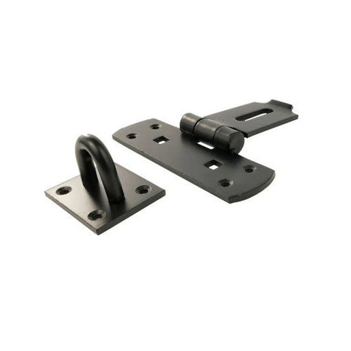 Heavy Vertical Hasp, Black, 150mm - Pack of 3