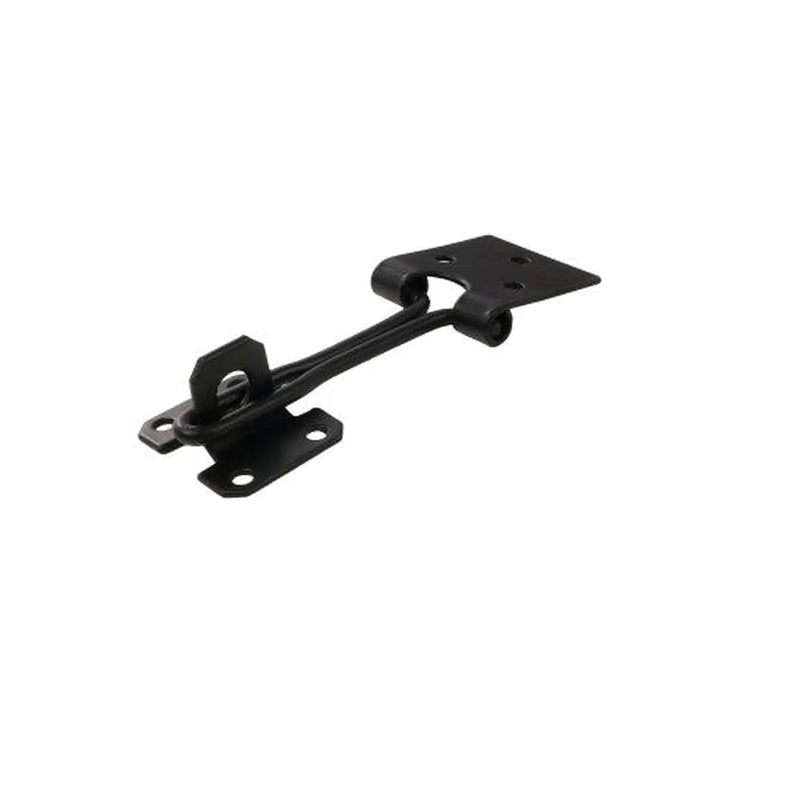 Wire Hasp and Staples, Black, 100mm - Pack of 20