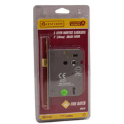 3 Lever Mortice Sashlocks, Brassed, 75mm - Pack of 5