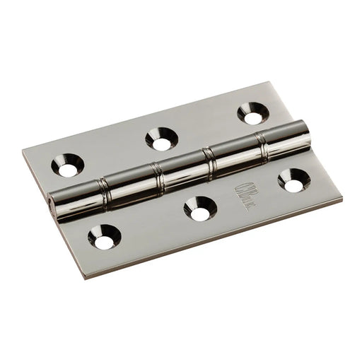 75 X 50 X 2.5Mm Double Phosphor Bronze Washered Butt Hinge C/W Screws (Pair) - Polished Nickel 76 x 50 x 2.5mm