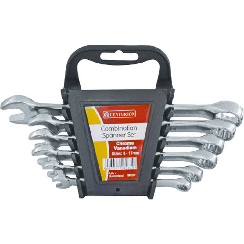 Combination Spanner Set, Polished Head, 6pc, 8-17mm - Pack of 6