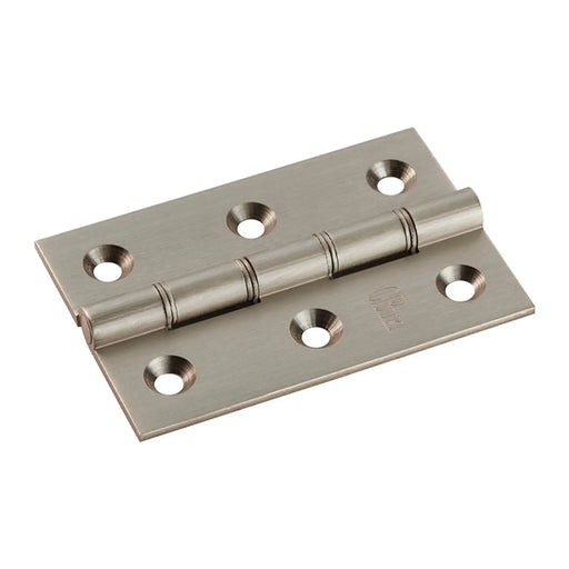 75 X 50 X 2.5Mm Double Phosphor Bronze Washered Butt Hinge C/W Screws (Pair) - Satin Nickel 76 x 50 x 2.5mm