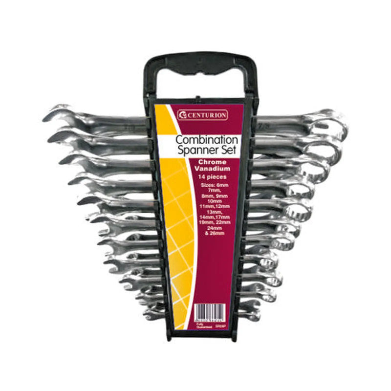 Combination Spanner Set, Polished Head, 14pc, 6-26mm - Pack of 4