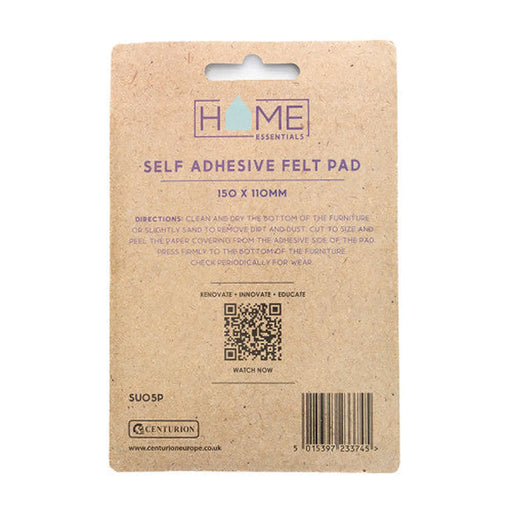 150 x 110mm Self Adhesive Rigid Felt Guard - Pack of 12
