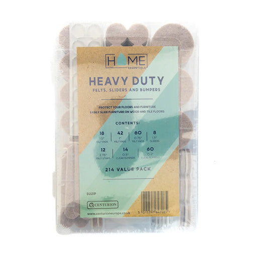 Heavy Duty Felts, Sliders & Bumpers - 214 Pack - Min Order 2