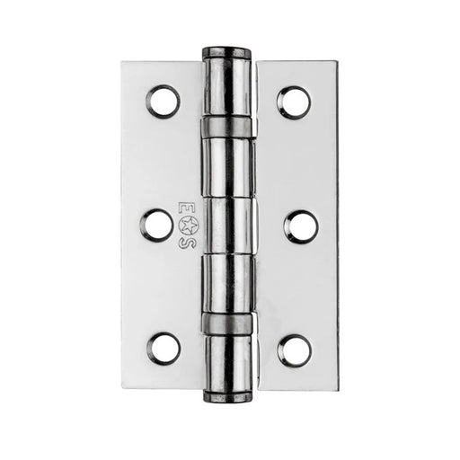 76 X 51 X 2Mm Ball Bearing Butt Hinge - Polished Chrome 76x51x2
