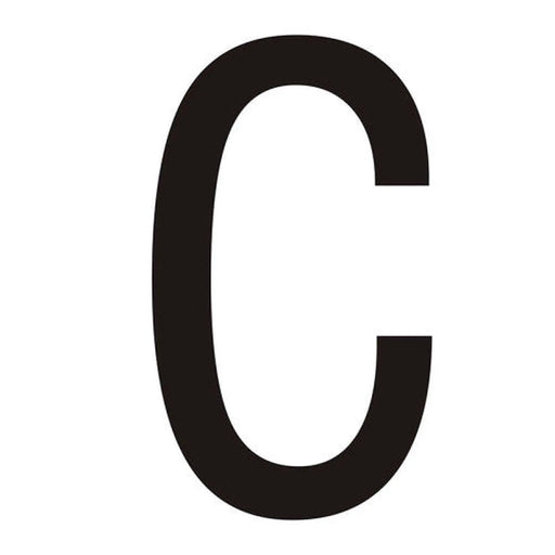 Character 'C' - Black Vinyl - 50mm - Pack of 10 - Min Order 2