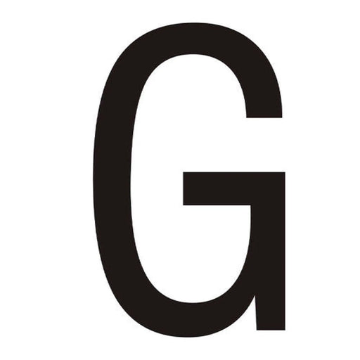 Character 'G' - Black Vinyl - 50mm - Pack of 10 - Min Order 2