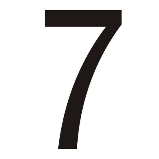 Character '7' - Black Vinyl - 75mm - Pack of 10 - Min Order 2