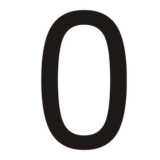 Character 'O' - Black Vinyl - 75mm - Pack of 10 - Min Order 2