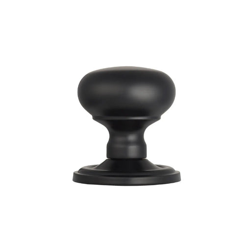 Victorian - Mortice Knob Mushroom (Concealed Fix) Nero (Matt Black) - Matt Black