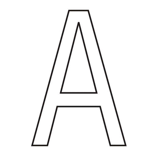 Character 'A' - White Vinyl - 50mm - Pack of 10 - Min Order 2